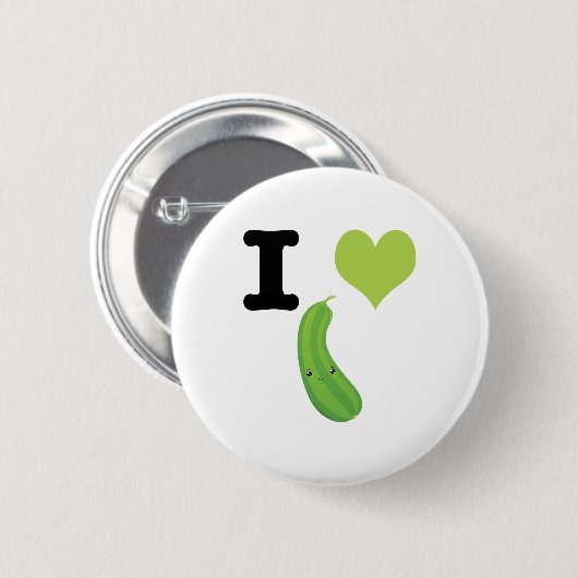I Heart Zucchini Ronde Button 5,7 Cm (Voorkant /achterkant)
