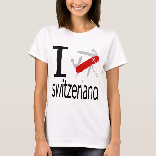 I Heart Zwitserland T-shirt (Voorkant)
