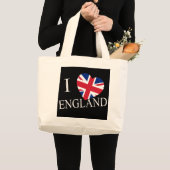 I Heartflag Engeland bij jtcnt Grote Tote Bag (Voorkant (product))
