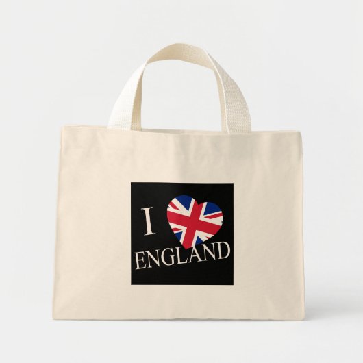 I Heartflag Engeland bij ttcnt Mini Tote Bag (Voorkant)