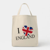 I Heartflag Engeland bk gtcnt Tote Bag (Achterkant)