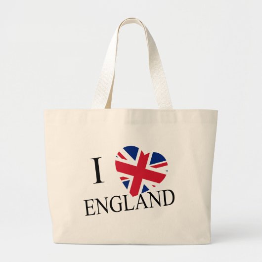 I Heartflag Engeland bk jtcnt Grote Tote Bag (Voorkant)