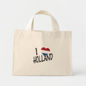 I Heartflag Holland bk tcnt Mini Tote Bag (Voorkant)