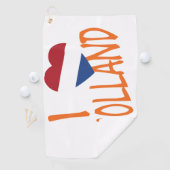 I Heartflag Holland of op nat gtcent Golfhanddoek (Insitu)