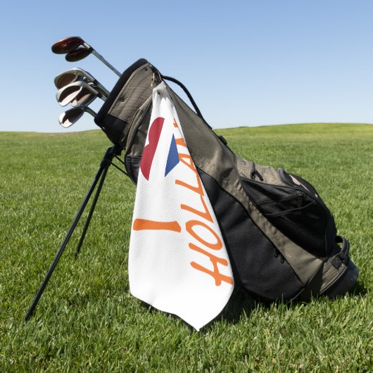 I Heartflag Holland of op nat gtcent Golfhanddoek (Groen)