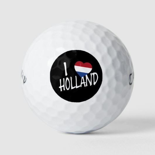I Heartflag Holland wt op bk cwb gbcnt Golfballen (Voorkant)