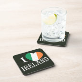 I Heartflag Ierland aan de kust Bier Onderzetter (Rechterzijde)