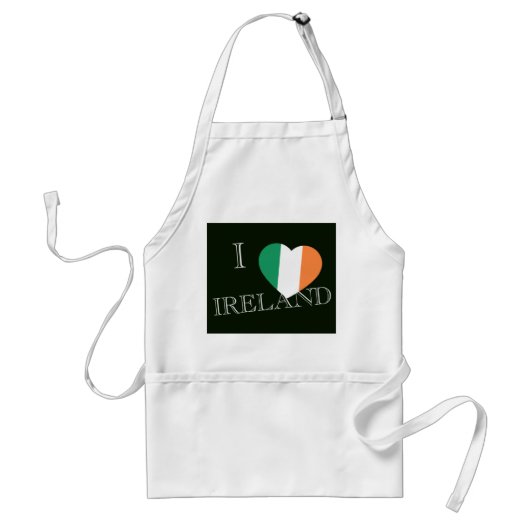 I Heartflag ierland aprcn Standaard Schort (Voorkant)