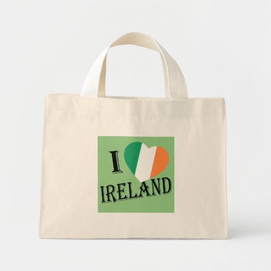 I Heartflag Ierland bk tcnt Mini Tote Bag (Voorkant)