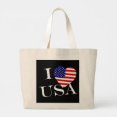 I Heartflag USA bij jtcnt Grote Tote Bag (Achterkant)