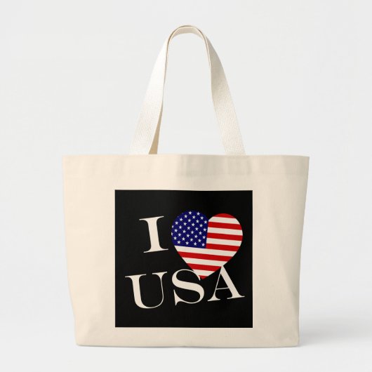 I Heartflag USA bij jtcnt Grote Tote Bag (Voorkant)