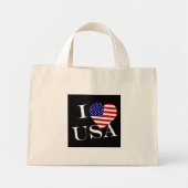 I Heartflag USA bij ttcnt Mini Tote Bag (Voorkant)