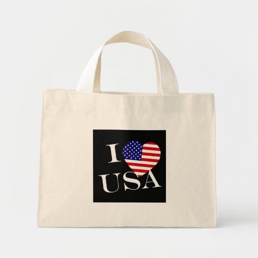 I Heartflag USA bij ttcnt Mini Tote Bag (Voorkant)