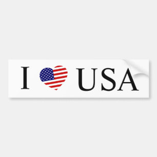 I Heartflag USA bk abscent Bumpersticker