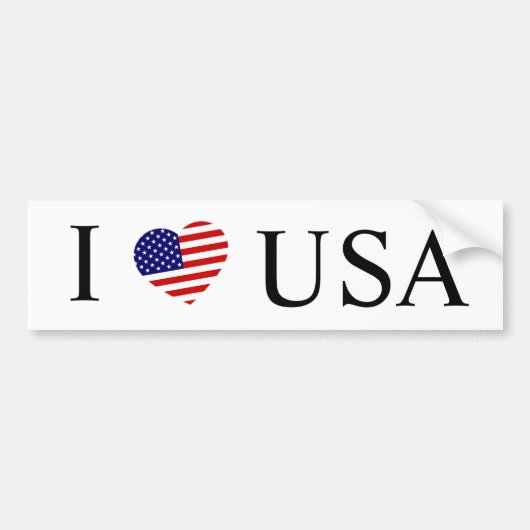 I Heartflag USA bk abscent Bumpersticker (Voorkant)