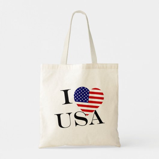 I Heartflag USA bk btcn Tote Bag (Achterkant)