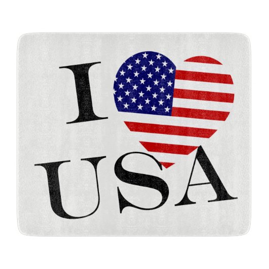 I Heartflag USA bk cbcnt Snijplank (Voorkant)