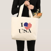 I Heartflag USA bk jtcnt Grote Tote Bag (Voorkant (product))