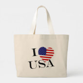 I Heartflag USA bk jtcnt Grote Tote Bag (Achterkant)