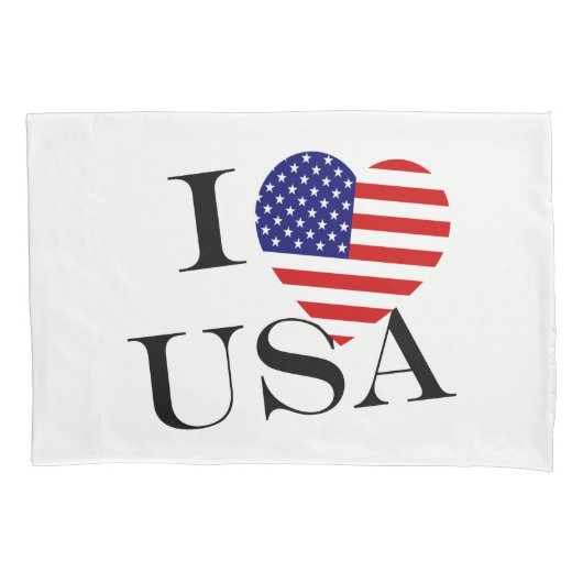 I Heartflag USA bk pcnt Kussensloop (Voorkant)