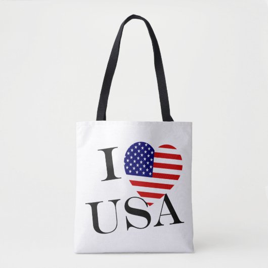 I Heartflag USA bk stcnt Tote Bag (Voorkant)