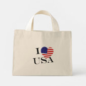 I Heartflag USA bk tcnt Mini Tote Bag (Achterkant)