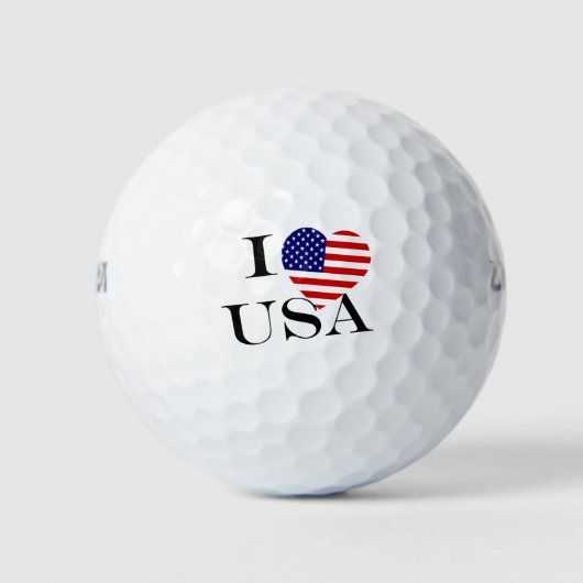 I Heartflag USA bk wu gbcnt Golfballen (Voorkant)