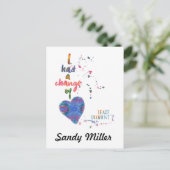 I heeft Change of Heart Recipient Briefkaart (Staand voorkant)