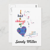 I heeft Change of Heart Recipient Briefkaart (Voorkant / Achterkant)