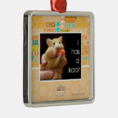 I heeft een karot metalen ornament (Rechts)