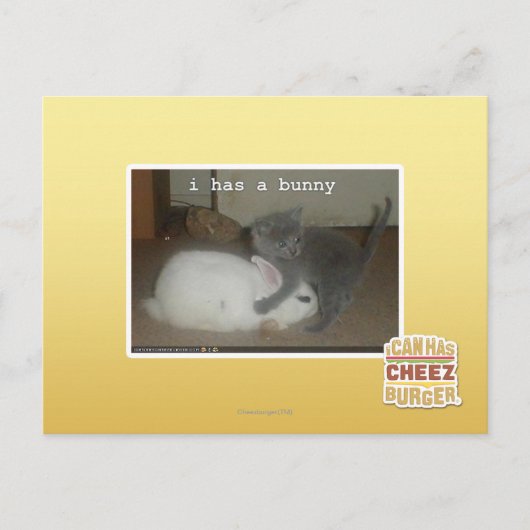 I heeft een konijntje briefkaart (Voorkant)
