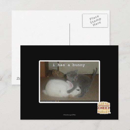 I heeft een konijntje briefkaart (Voorkant / Achterkant)