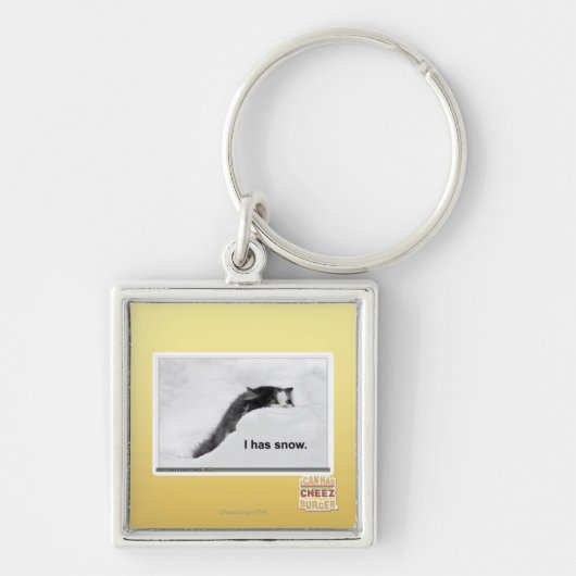 I heeft sneeuw sleutelhanger (Voorkant)