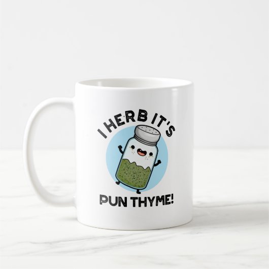 I Herb Het is Pun Thyme Funny Food Herb Pun Koffiemok (Links)