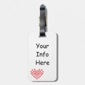 I het Hart haakt - het Hart haakt het Patroon van Bagagelabel (Achterkant verticaal)