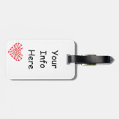 I het Hart haakt - het Hart haakt het Patroon van Bagagelabel (Achterkant horizontaal)