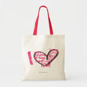 I het Magenta van Graffiti van het Hart Tote Bag (Voorkant)