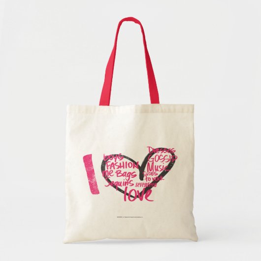 I het Magenta van Graffiti van het Hart Tote Bag (Voorkant)