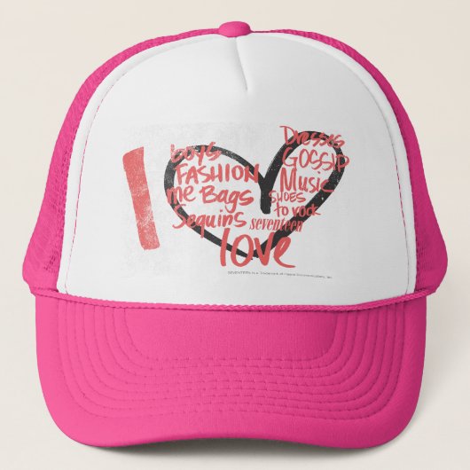 I het Roze van Graffiti van het Hart Trucker Pet (Voorkant)