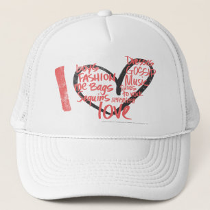 I het Roze van Graffiti van het Hart Trucker Pet