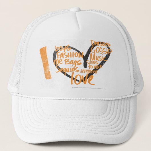 I het Sinaasappel van Graffiti van het Hart Trucker Pet (Voorkant)