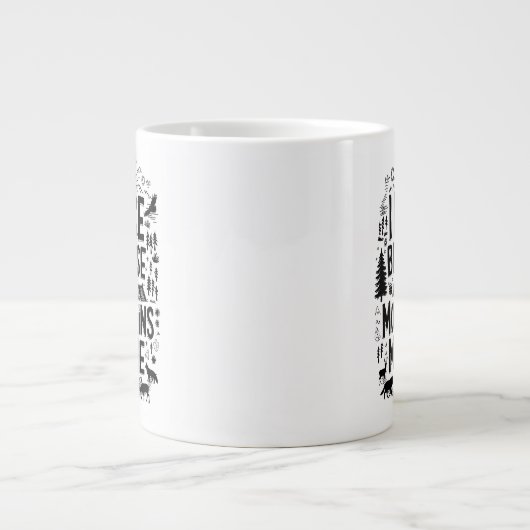 I Hike Because the Mountains Miss Me Quote Grote Koffiekop (Voorkant)