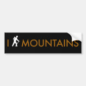 I Hike Mountains Bumpersticker (Voorkant)