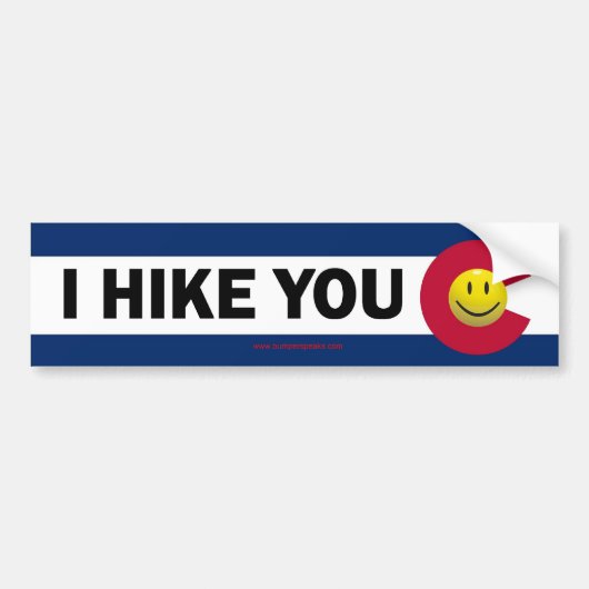 I Hike You Colorado Bumper Sticker (Voorkant)