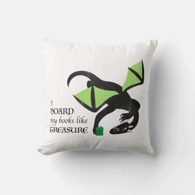 I hoard my books like treasue kussen (Voorkant)