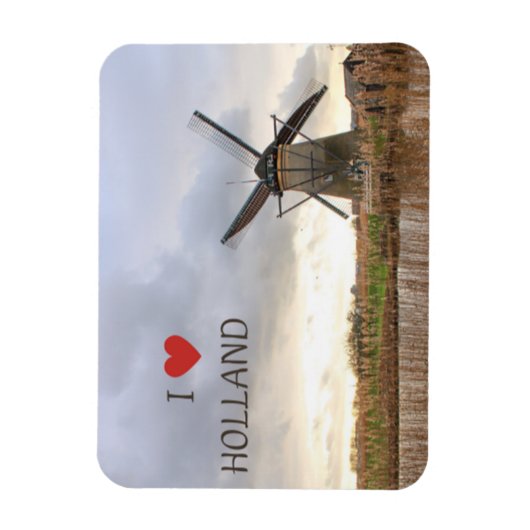 I ♥ Holland  Flexibler Fotomagnet  Magneet (Verticaal)