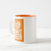 I Hop Craft Beer Tweekleurige Koffiemok (Voorkant links)