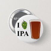 I "hop" IPA-ontwerp Ronde Button 5,7 Cm (Voorkant /achterkant)