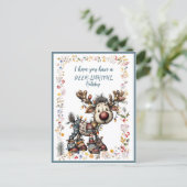 I Hope You Have A DEER-LIGHTFUL Holiday Feestdagenkaart (Staand voorkant)