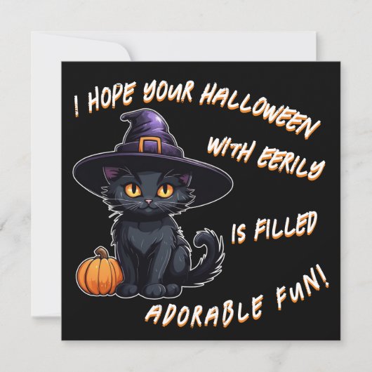 I hope your Halloween..... Tarjeta festiva plana Feestdagenkaart (Voorkant)